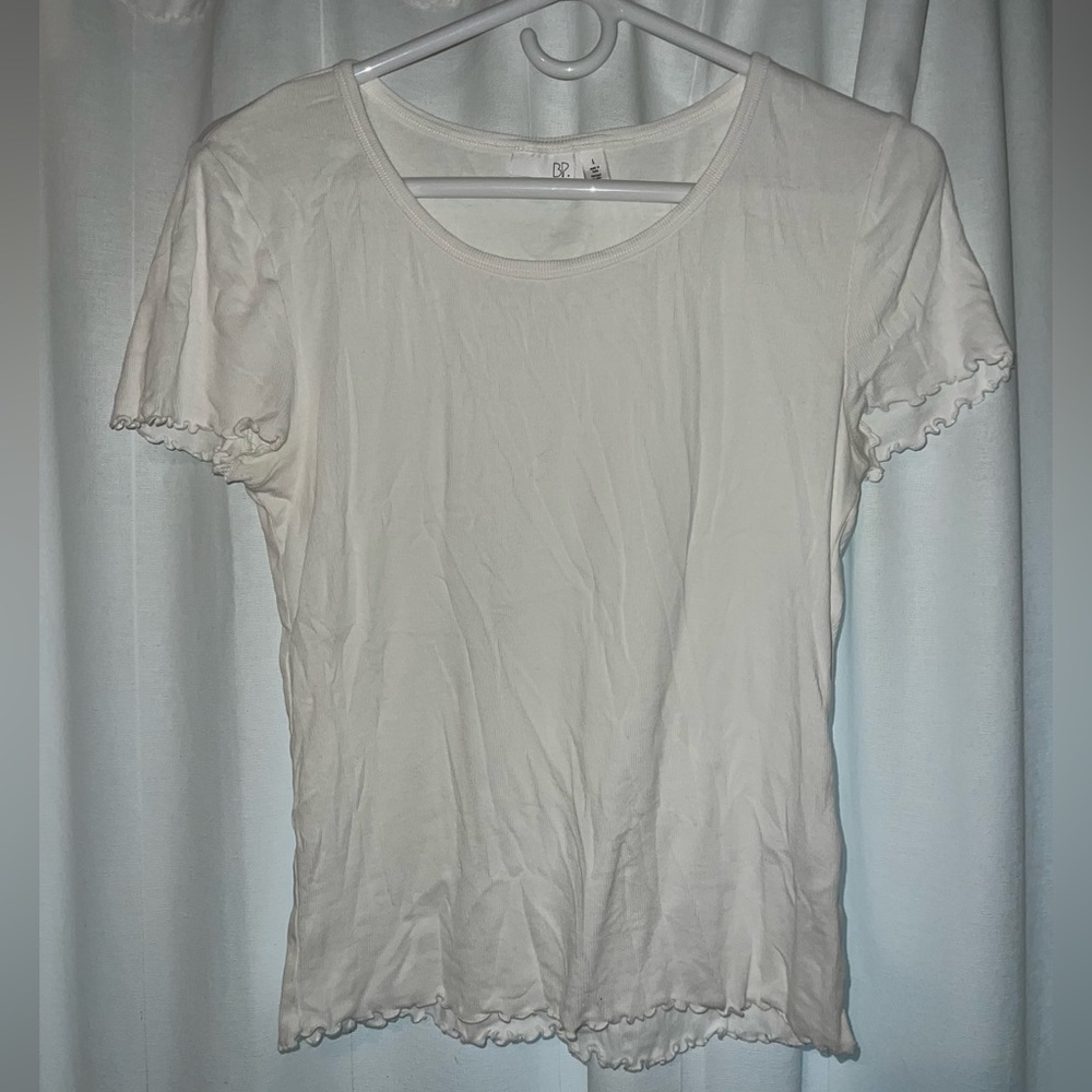 Nordstrom BP. White Lettuce Edge Tee